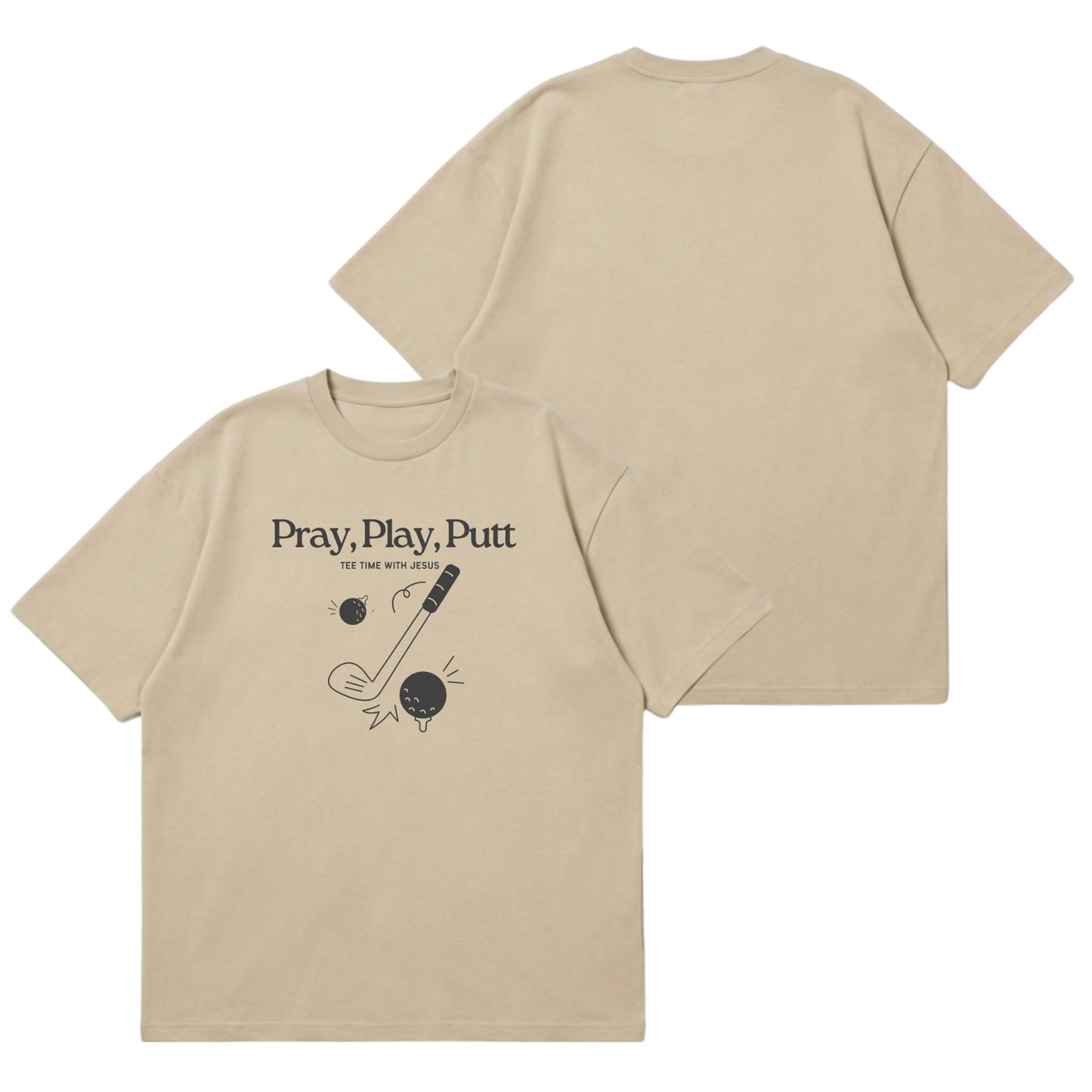 Tee time with Jesus  – Premium Oversized T-Shirt