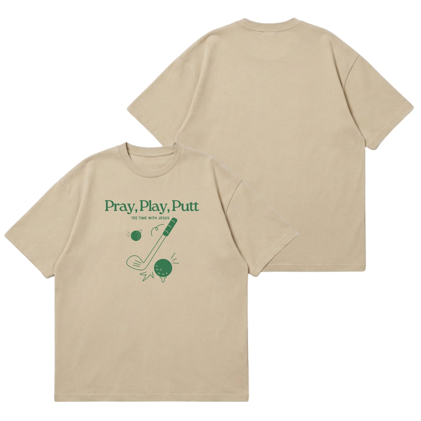 Tee time with Jesus  – Premium Oversized T-Shirt