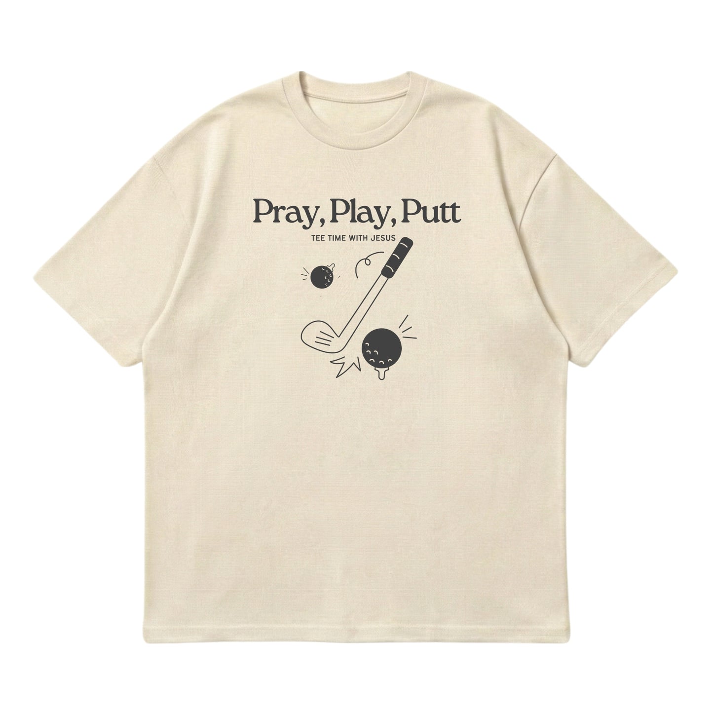 Tee time with Jesus  – Premium Oversized T-Shirt