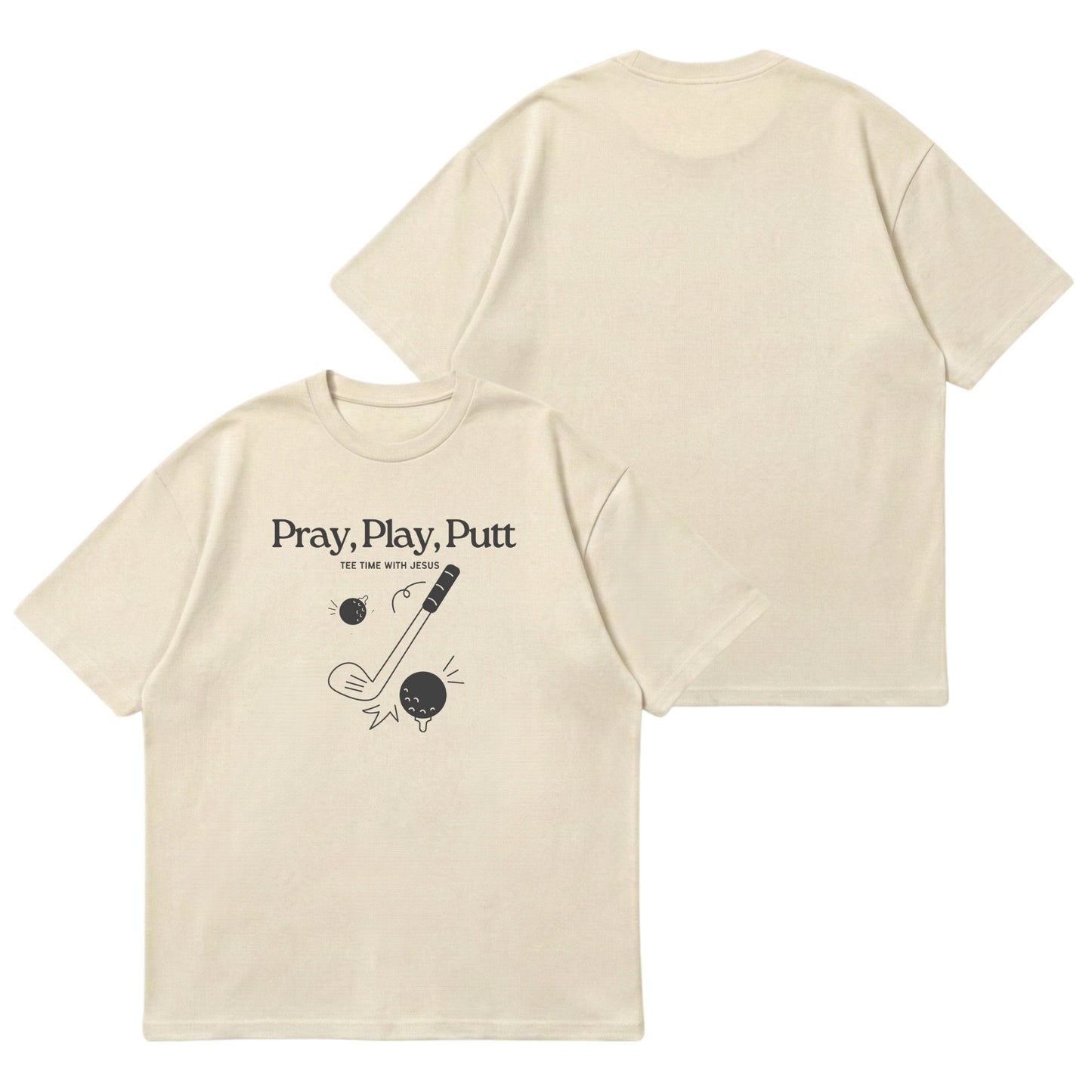 Tee time with Jesus  – Premium Oversized T-Shirt