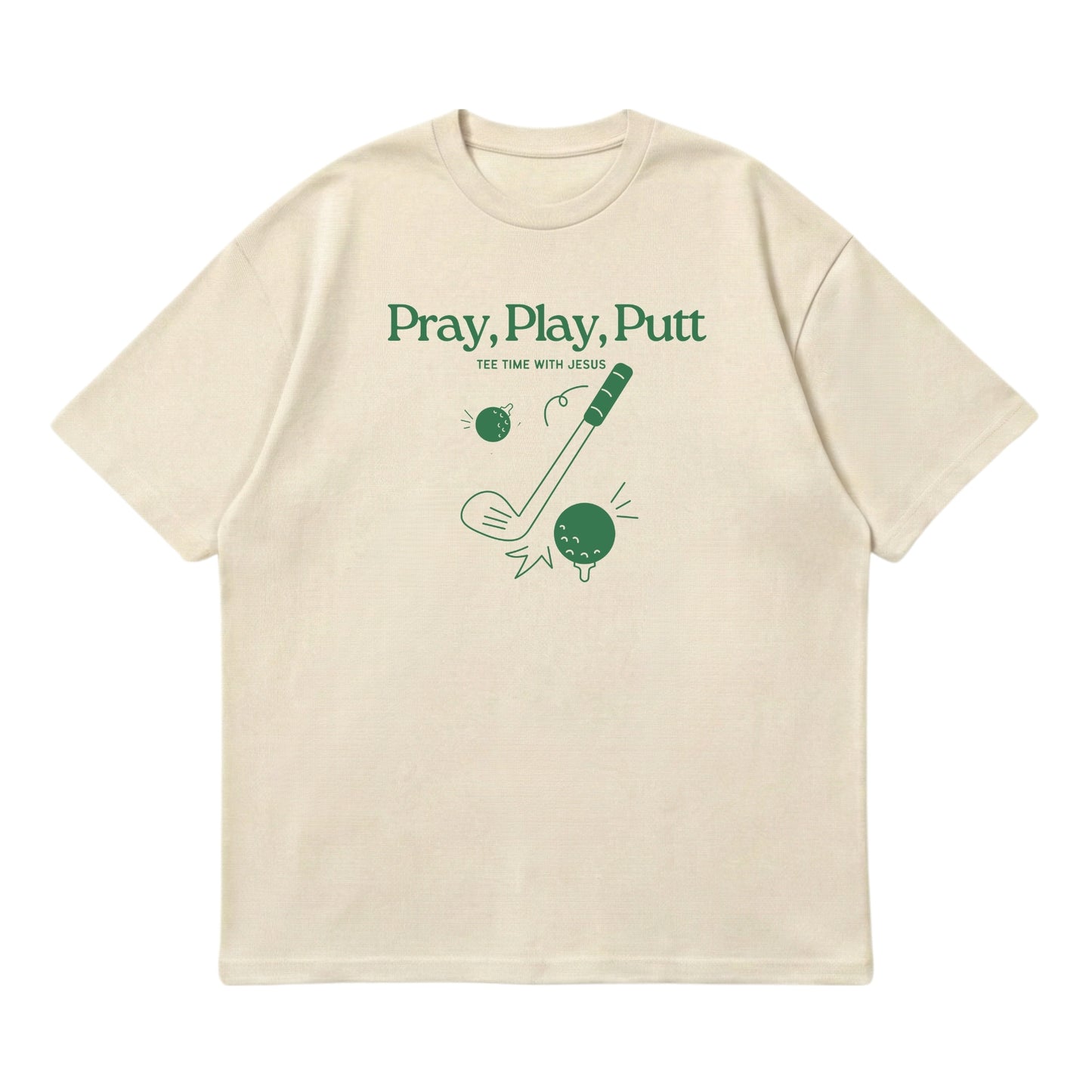 Tee time with Jesus  – Premium Oversized T-Shirt