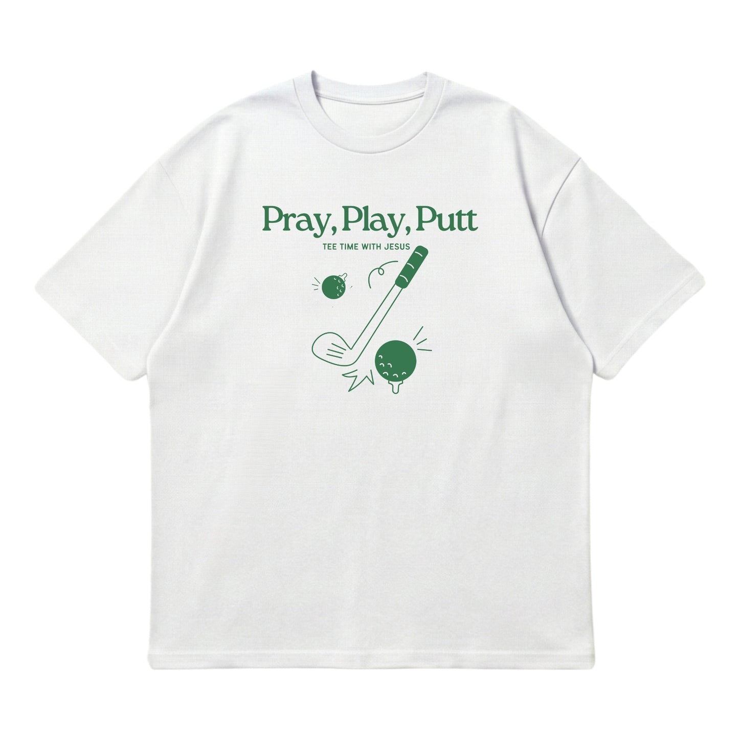 Tee time with Jesus  – Premium Oversized T-Shirt