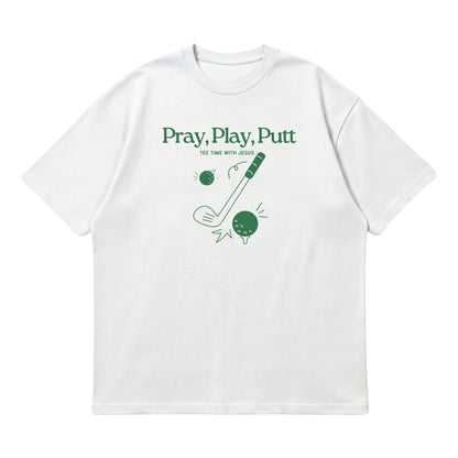 Tee time with Jesus  – Premium Oversized T-Shirt