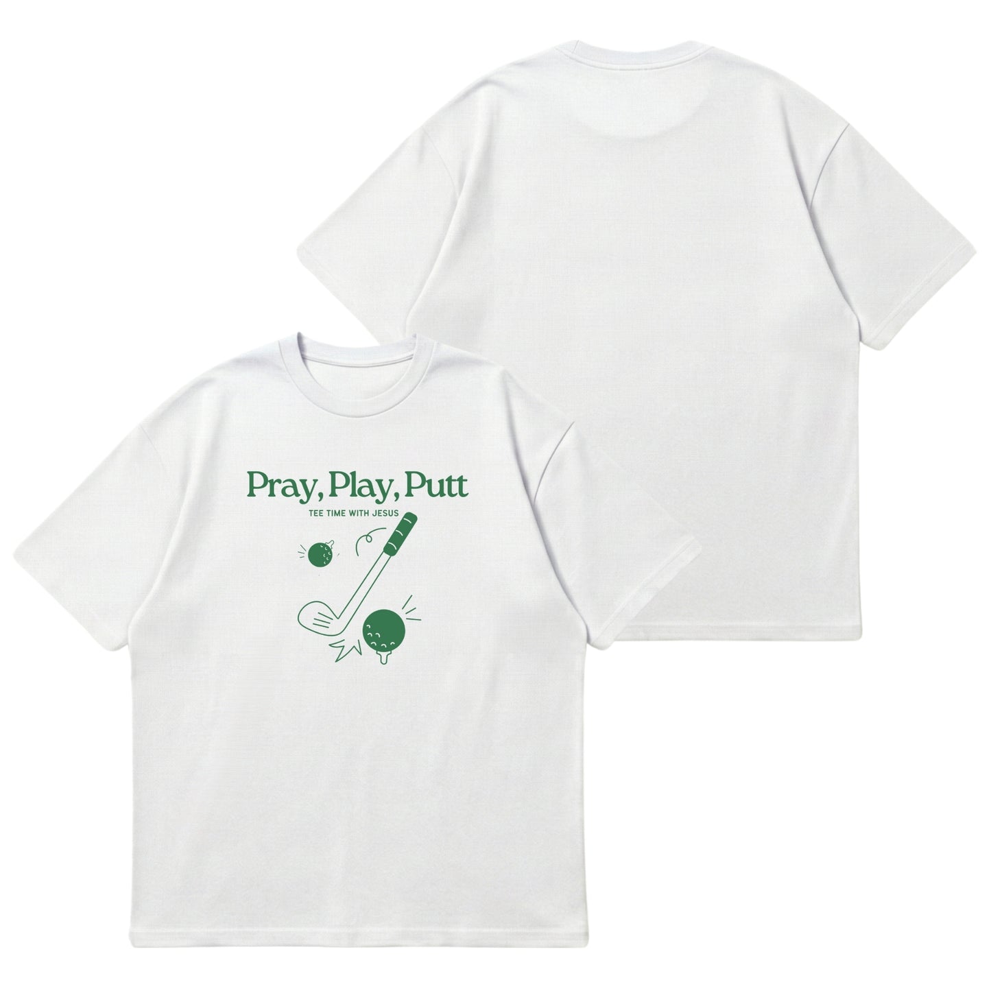 Tee time with Jesus  – Premium Oversized T-Shirt