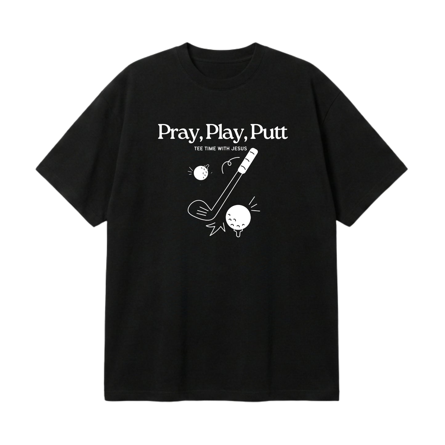 Tee time with Jesus  – Premium Oversized T-Shirt