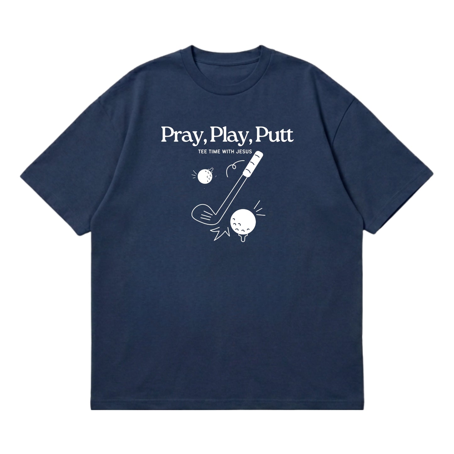 Tee time with Jesus  – Premium Oversized T-Shirt