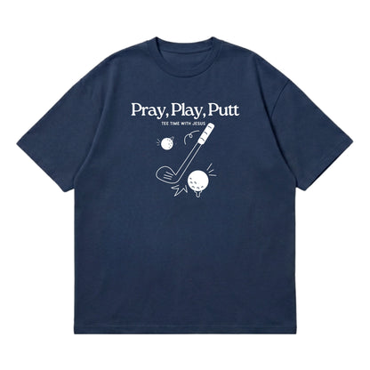 Tee time with Jesus  – Premium Oversized T-Shirt