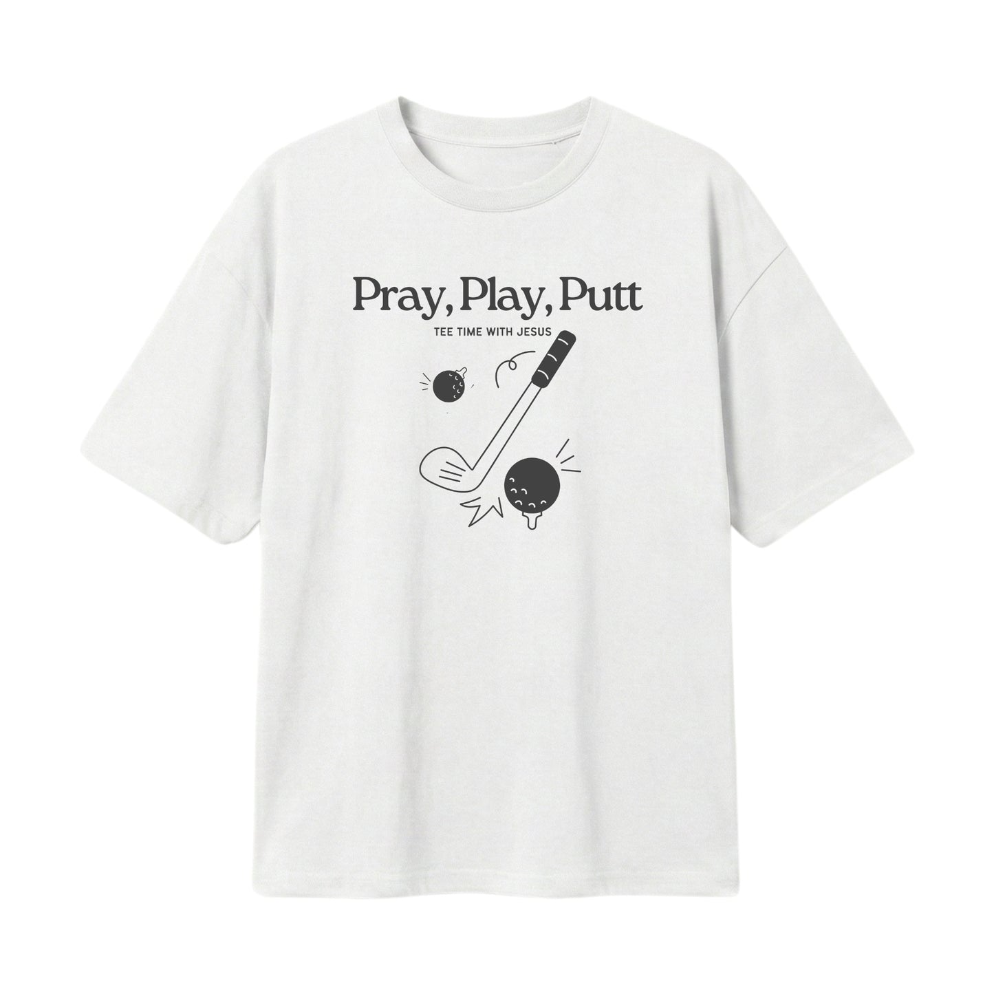 Tee time with Jesus – Lightweight Oversized T-Shirt