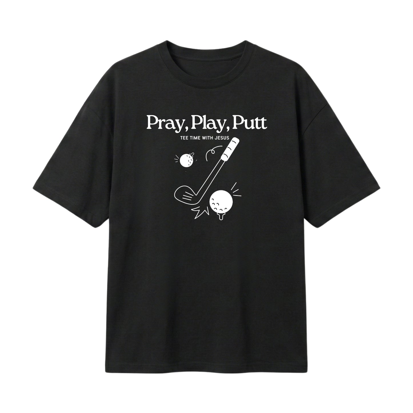 Tee time with Jesus – Lightweight Oversized T-Shirt
