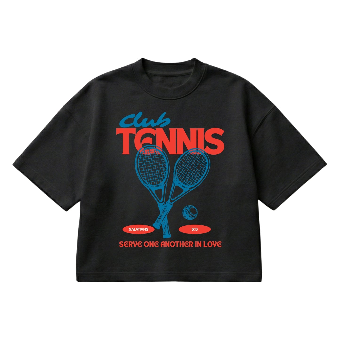 Tennis Club  – Boxy Cropped Shirt