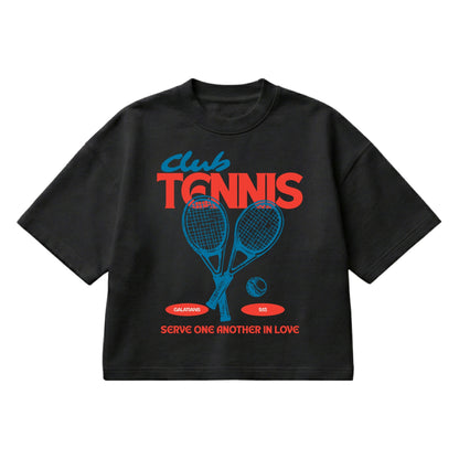 Tennis Club  – Boxy Cropped Shirt