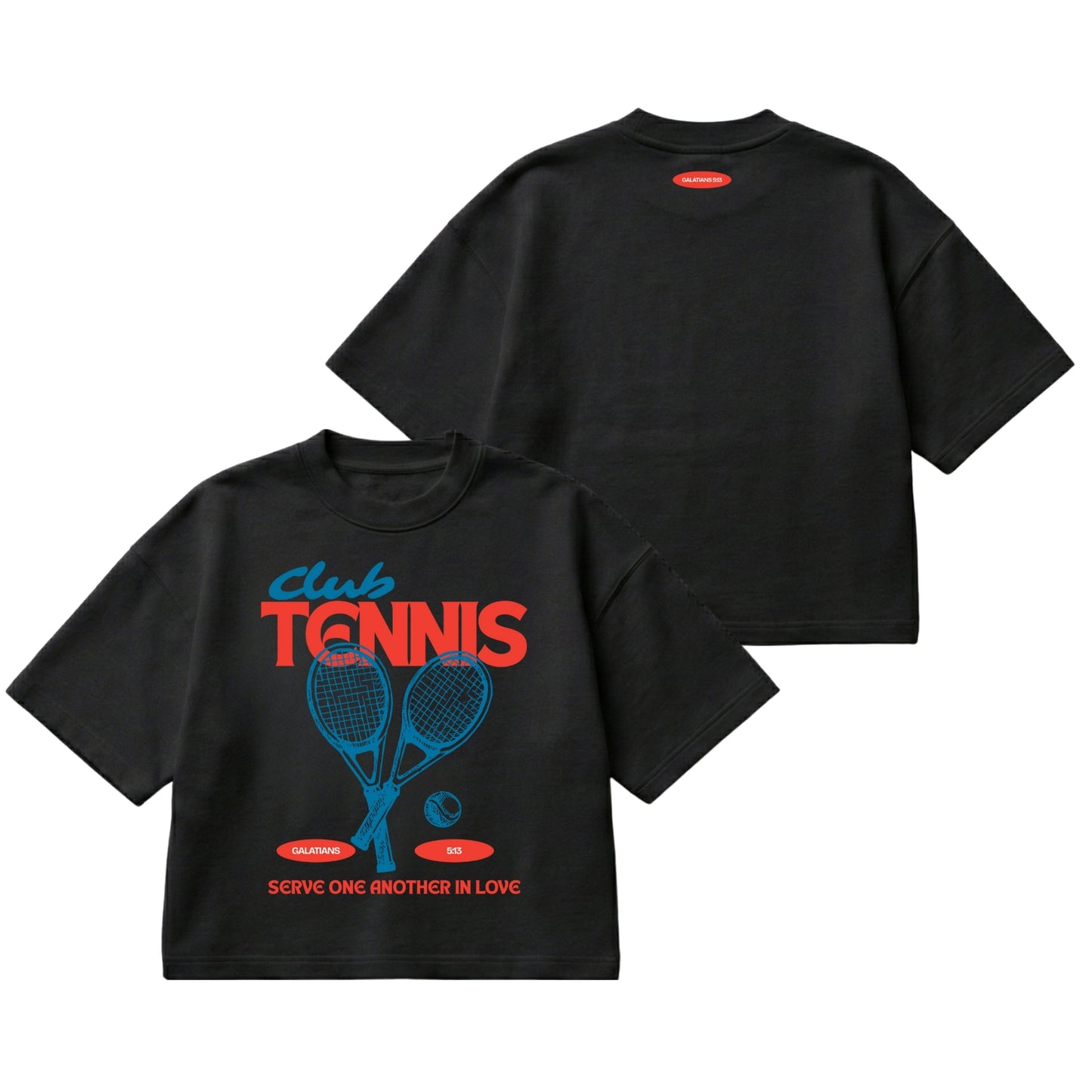Tennis Club  – Boxy Cropped Shirt