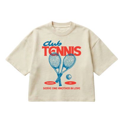 Tennis Club  – Boxy Cropped Shirt