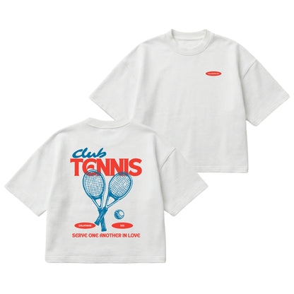 Tennis Club  – Boxy Cropped Shirt