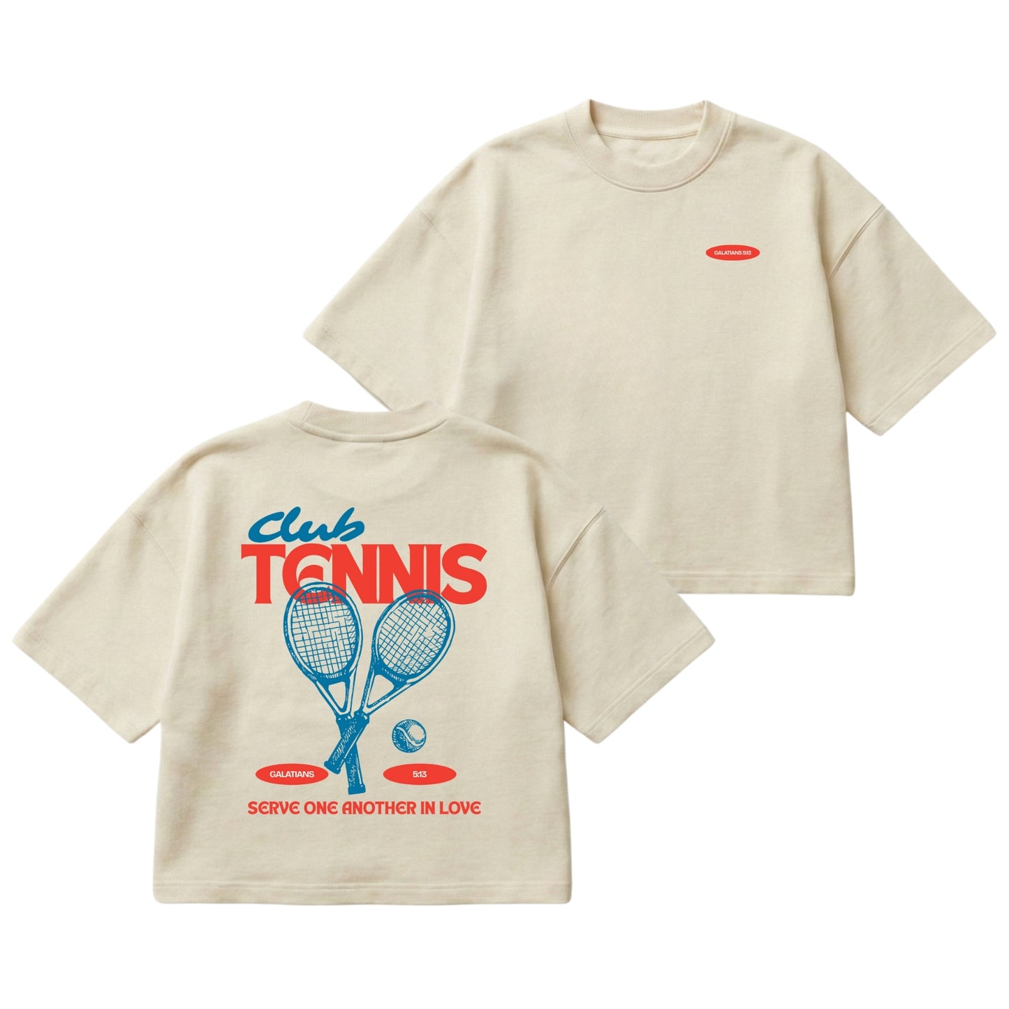 Tennis Club  – Boxy Cropped Shirt