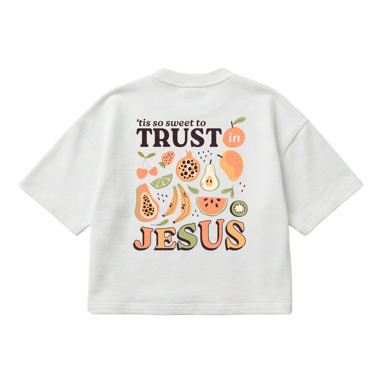 Trust In Jesus – Boxy Cropped Shirt