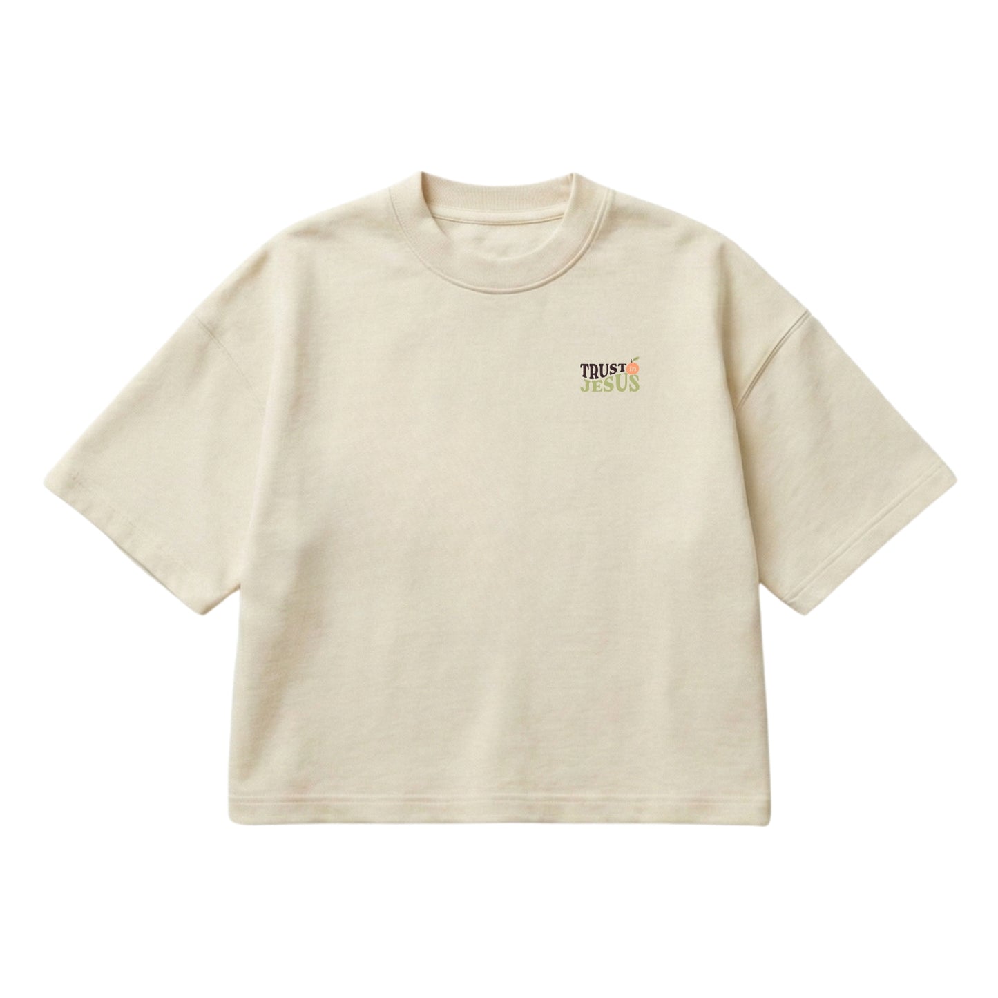 Trust In Jesus – Boxy Cropped Shirt
