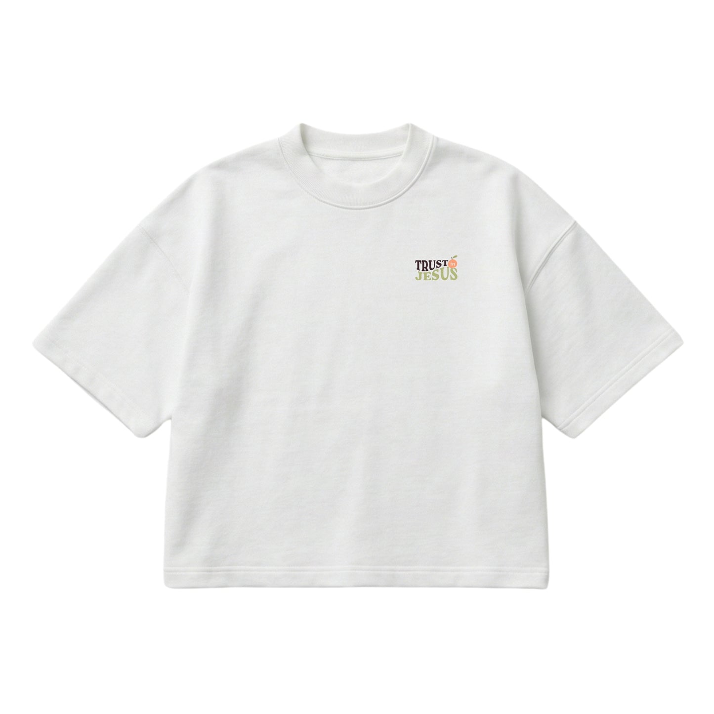 Trust In Jesus – Boxy Cropped Shirt