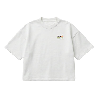 Trust In Jesus – Boxy Cropped Shirt