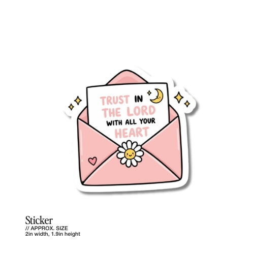 Trust in the Lord With All Your Heart – Waterproof Sticker