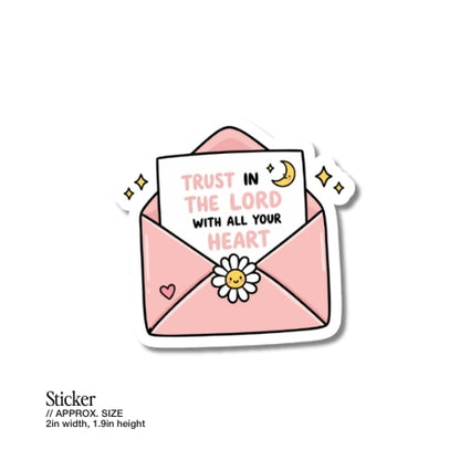 Trust in the Lord With All Your Heart – Waterproof Sticker