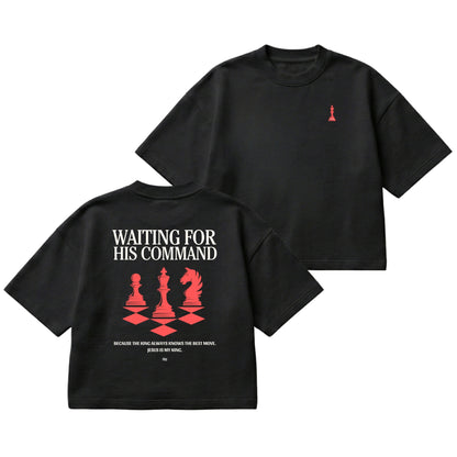 Waiting for His Command – Boxy Cropped Shirt