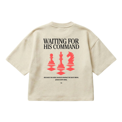 Waiting for His Command – Boxy Cropped Shirt