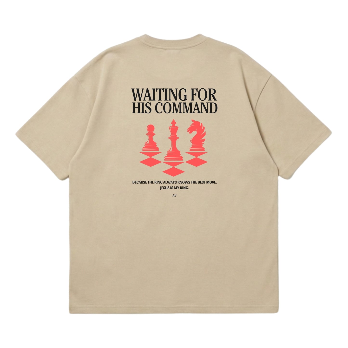 Waiting for His Command – Premium Oversized T-Shirt
