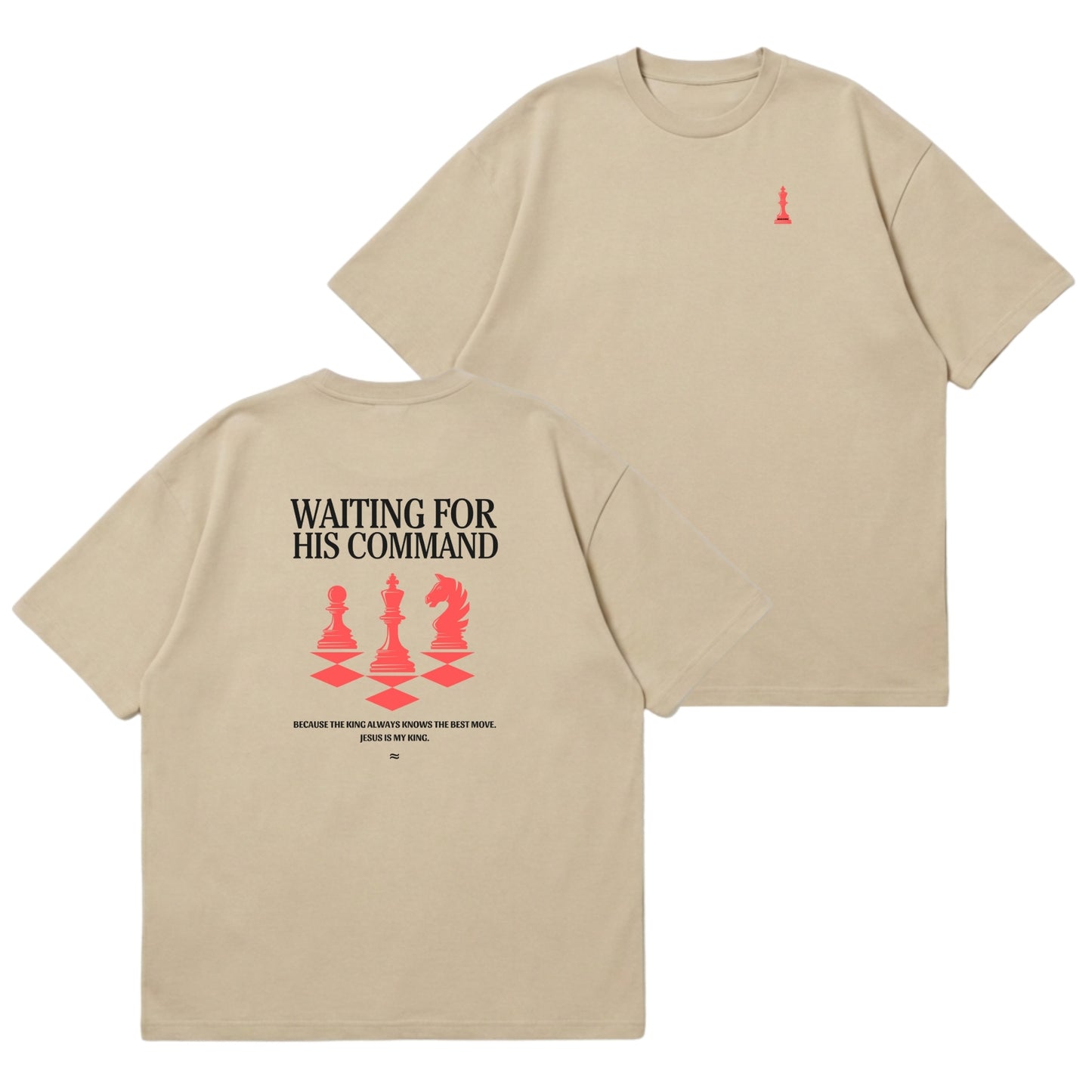Waiting for His Command – Premium Oversized T-Shirt