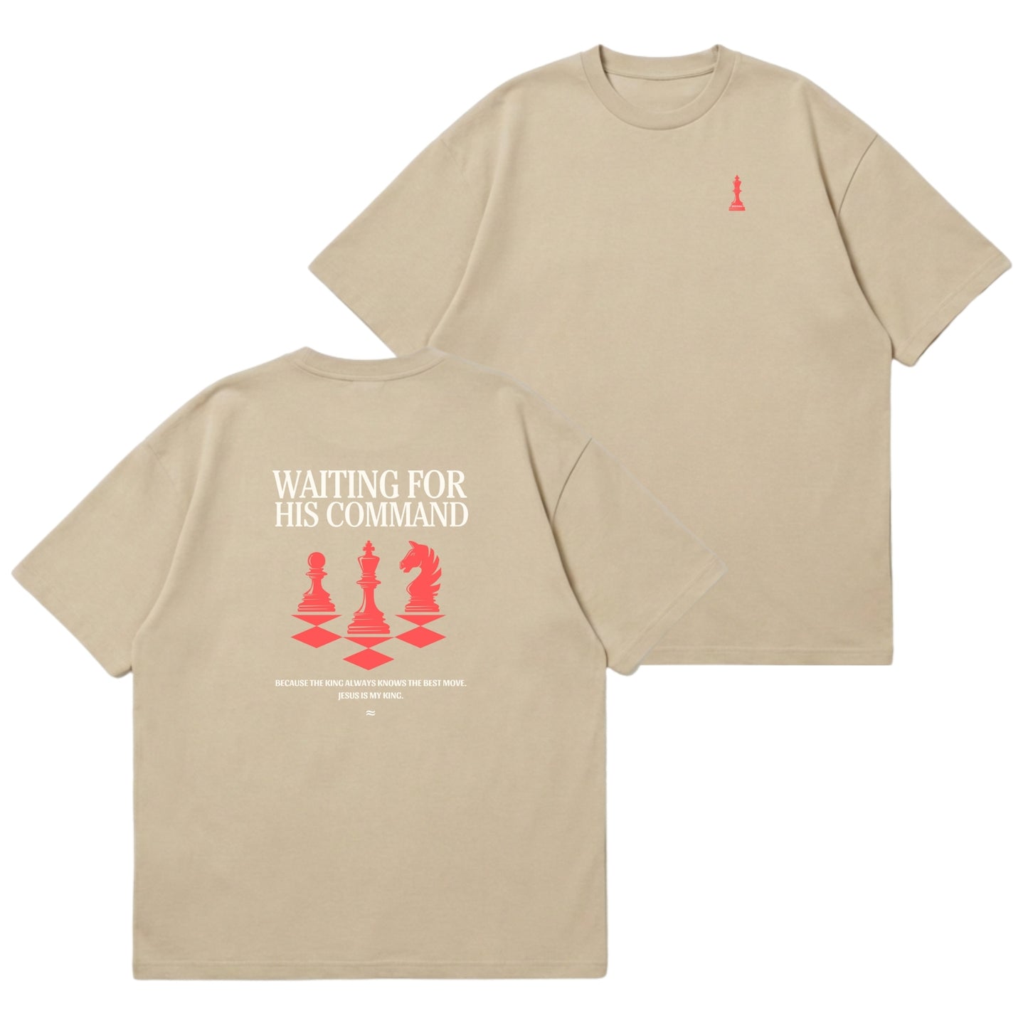 Waiting for His Command – Premium Oversized T-Shirt