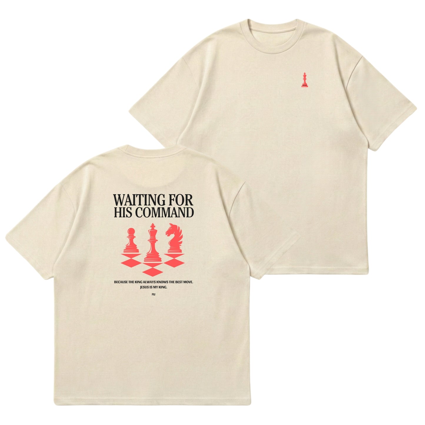 Waiting for His Command – Premium Oversized T-Shirt