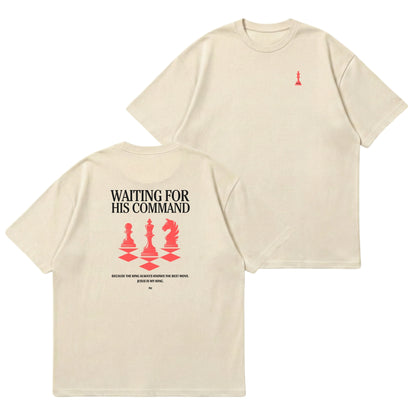 Waiting for His Command – Premium Oversized T-Shirt