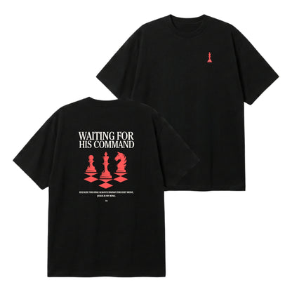 Waiting for His Command – Premium Oversized T-Shirt