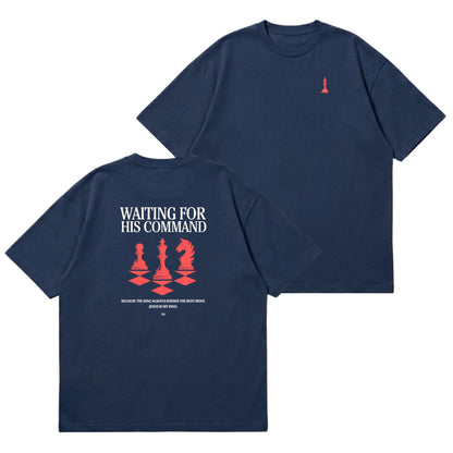 Waiting for His Command – Premium Oversized T-Shirt
