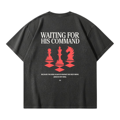 Waiting for His Command – Vintage Washed T-Shirt